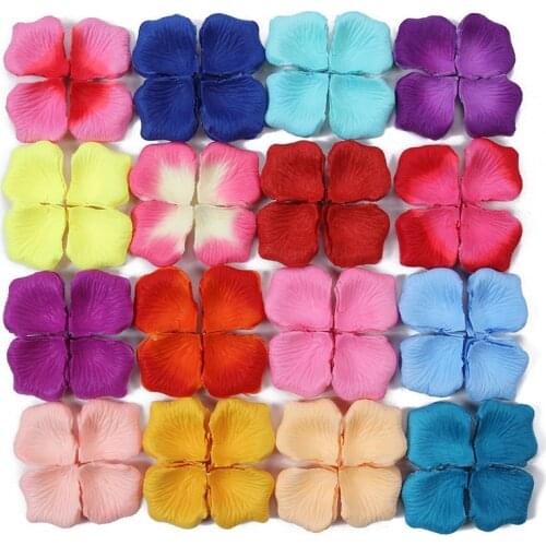 500g 5500pcs Colorful Artificial Rose Petals Banquet Petalas Decoration Silk Flower Accessories Wedding Supply Flower Adornment