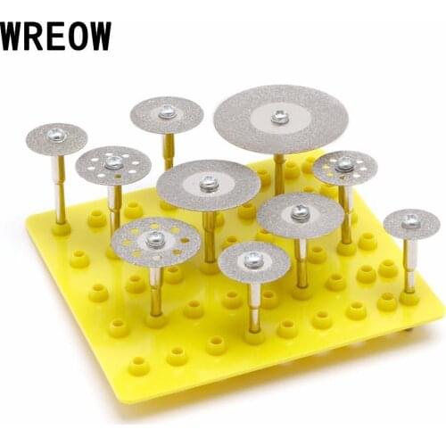 10PCS Diamond Circular Saw Blad Rotary Tool for Dremel Power Tools Set Grinding Wheel Wood Cutting Mandrel Drill Bit 16-40mm N2