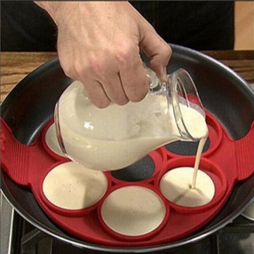 Egg Pancake Maker Nonstick Pancake Maker Silicone Kitchen Pancake Mold Egg Cooking Tool Easy Fried Egg Ring Maker