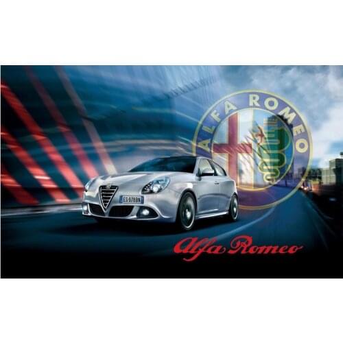 Car flag ALFA ROMEO bander 3x5ft car banne 100D polyester car flag