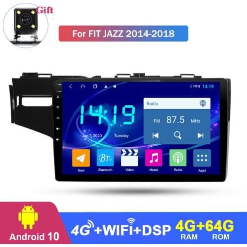 For honda fit jazz 2014 2015 2016 2017 2018 Android 10 Car Stereo Multimedia Player GPS Buletooth Car Stereo Mirror Link 4G LTE