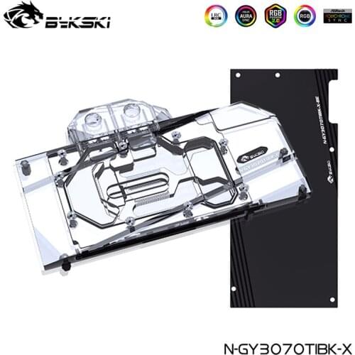 Bykski Water Cooler For Galaxy Geforce RTX 3070Ti OC VGA Graphics Card Block With Back Plate ,N-GY3070TIBK-X