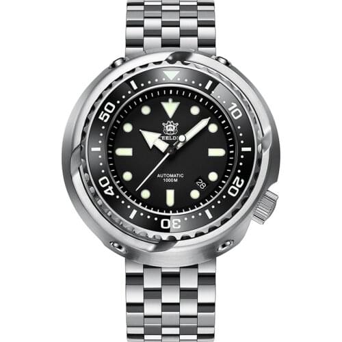 STEELDIVE Big Tuna Automatic Self-Wind Watches Mechanical NH35 316L Ceramic Bezel Watch Men Sapphire Crystal C3 Luminous Watches