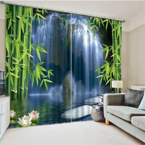 Flower vine Digital Print 3D Blackout Curtains For Living room Bedding room Drapes Cotinas para sala