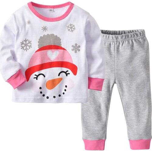 2019 Children Underwear Boys Girls Long Johns Pajamas Suit Long Sleeve Top Pullover+Pants 2Pcs Autumn Winter Cartoon Kids Sets
