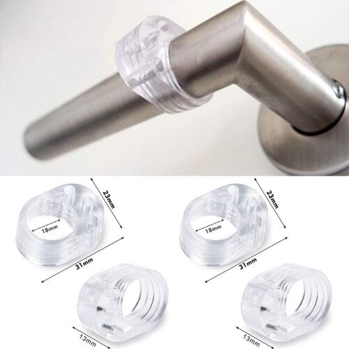 4pcs Door Stopper Transparent Silica Gel Door Handle Buffer Wall Protection Doorknob Bumper Walls Furniture Protective