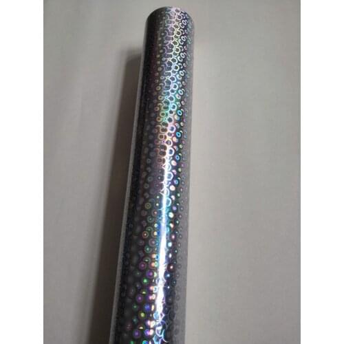 Holographic foil hot stamping foil silver giddiness pattern B19 hot press on paper or plastic 64cm x120m