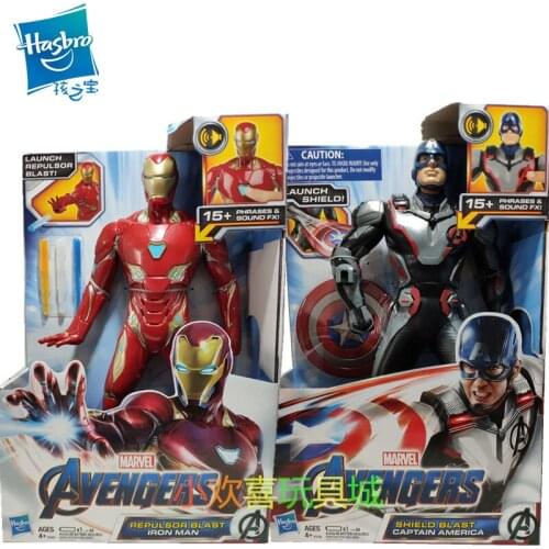 Hasbro Marvel The Avengers 4 Featured Character Hero Captain America Iron Man E4929 Voice Doll Sound