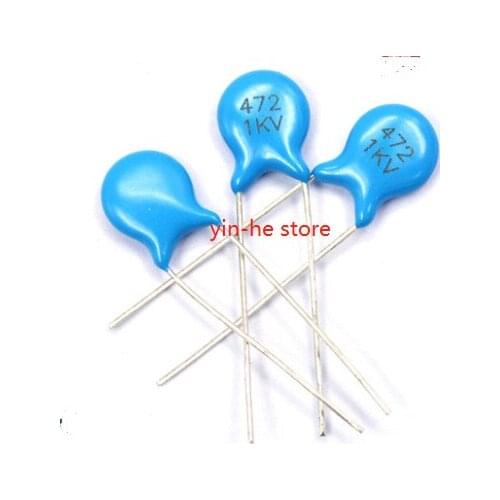 High pressure ceramics capacitors 4.7 NF 472 k / 1 kv 1000 v is blue 50PCS