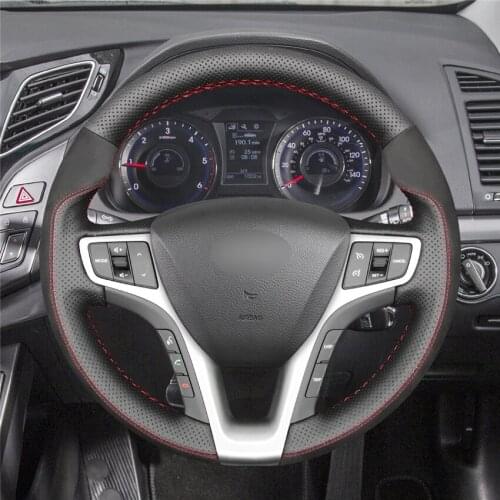 DIY Anti-Slip Wear-Resistant Steering Wheel Cover For Hyundai I40 2011-2020 Car Interior Decoration