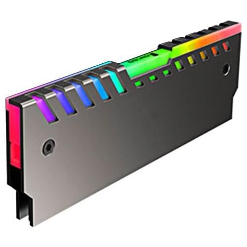 New Aluminum-Magnesium Alloy RAMs Smart Multicolor LED Cooling Shell 265 Light Effect Radiator Glow Desktop Memory Heatsink Vest