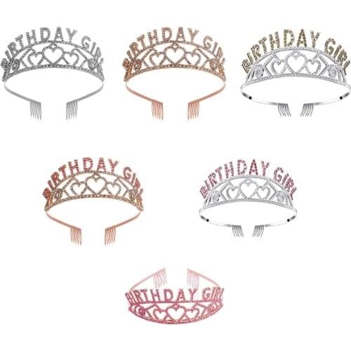 Dazzling Birthday Girl Silver Headband Solid Color Headwear Birthday Party Decorations Stunning Instagram Photo Props