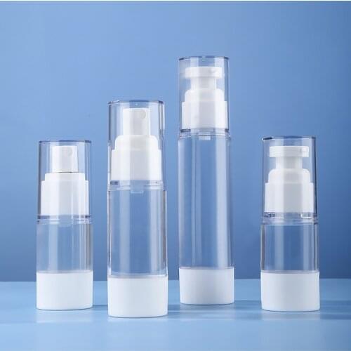 Empty Cosmetic Vacuum Round Plastic Bottle Split bottling Lotion Essence Pure Dew Refillable Cosmetic Container 10PCS