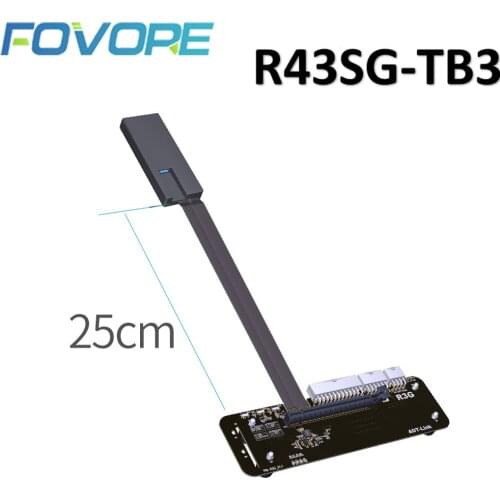 R43SG-TB3 PCI-e x16 PCI-e x16 to TB3 Extension Cable PCI Express Cables eGPU Adapter External Graphics Card Stand Bracket for PC