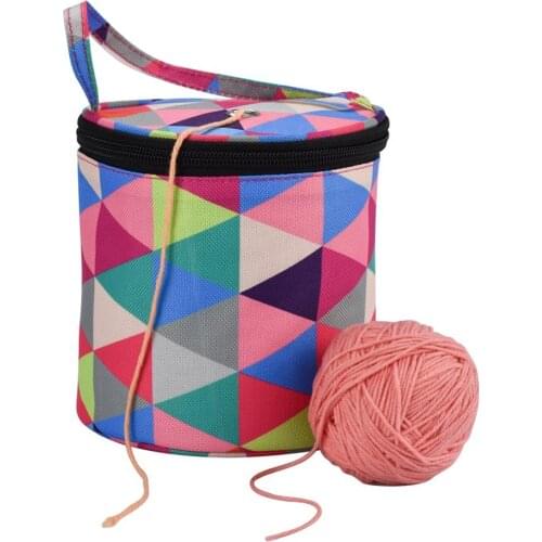 Yarn Storage Bag Portable Knitting Bag Organizer with Divider for Yarn Skeins, Crochet Hooks, Knitting Needles Sewing Supplies
