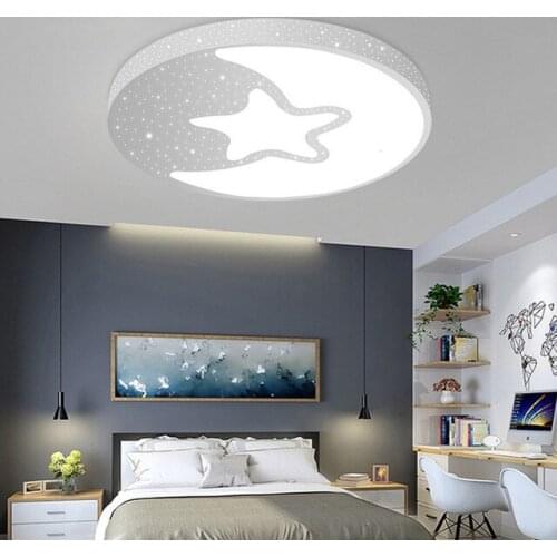 LED Ceiling Light Modern Lamp Panel Star Lighting Fixture Children Bedroom Hall Surface Mount Flush Remote Control Kids