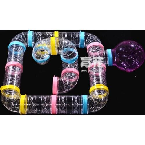 Hamster Pipe Plastic Toy Combination Guinea Pig Cage DIY Splicing Fun Toy Tunnel Small Pet Pipe