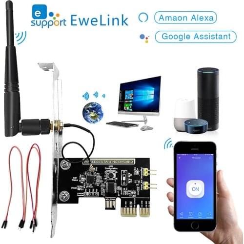 Ewelink WiFi Smart Switch Computer Remote Power Supply Controller ON/OFF And Reset Switch Board Module w/Antenna
