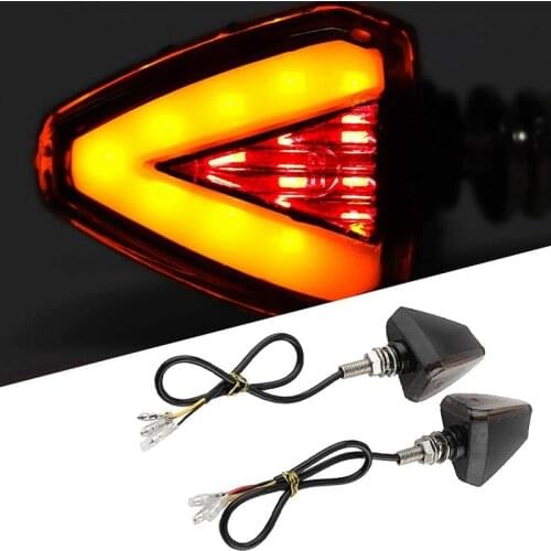 Universal 1 Pair Motorcycle LED Turn Signal Daytime Running Light Flasher Indicator Light for Motorcycles