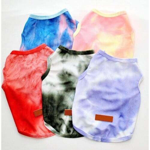 Breathable Dog Clothes For Small Dogs Winter French Bulldog Coat Dog Tie-dye Costume Chihuahua Puppy Hoodies Pet Clothing