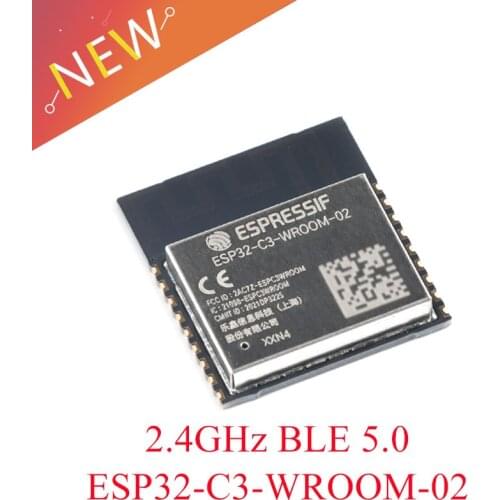 10/1Pcs ESP32-C3-WROOM-02 ESP32-C3 2.4GHz BLE 5.0 WiFi+Bluetooth-compatible Wireless Module SP32-C3-WROOM-02-N4