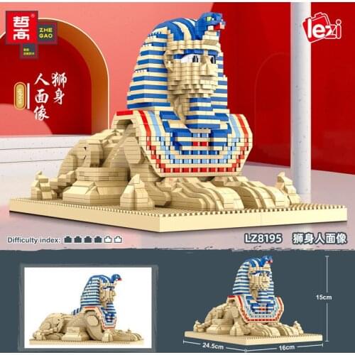 2732pcs LEZI Mini Blocks Building Bricks History Educational Sphinx Juguetes Toys Kids Gifts Girl Chistmas Present 8195