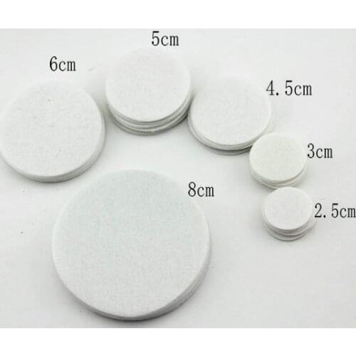 20 PCS DIY 2.5CM-8CM Round ellipse Felt circle fabric pads accessory patches Non-woven sew felt pads fabric flower accessories