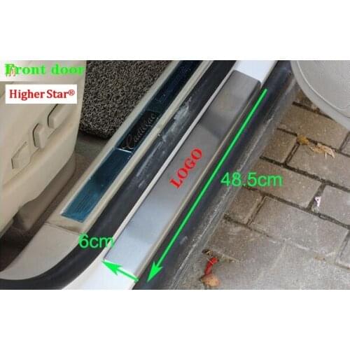 Higher star stainless steel 4pcs car door sills scuff plate,pedal protective trim,decorative bar for Cadillac SRX 2009-2016