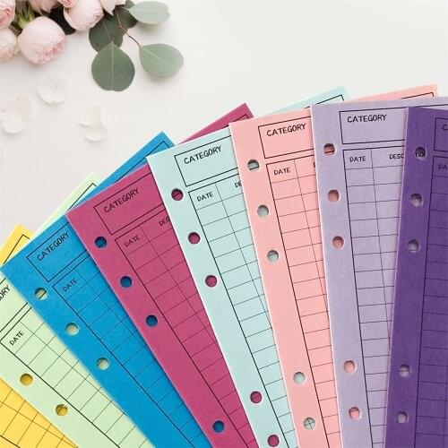 12 Pcs Budget Envelopes, Cardstock Cash Envelope System for Money Saving, 12 Assorted Colors, Vertical Layout & Holepunched