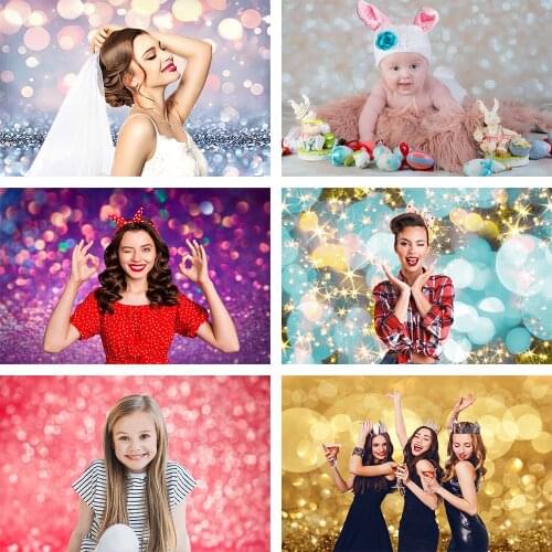 Avezano Polka Dots Photography Background Glitter Bokeh Backdrop Baby Birthday Party Pet Portrait Photocall Photo Studio Props