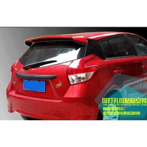 Higher star Stronger ABS material car rear wing Spoilers,Empennage with color paint for Toyota Yaris 2009-2015