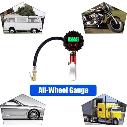 Digital Car Tire Air Pressure Inflator Gauge + Lcd Display LED Backlight Vehicle Tester Inflation Monitoring