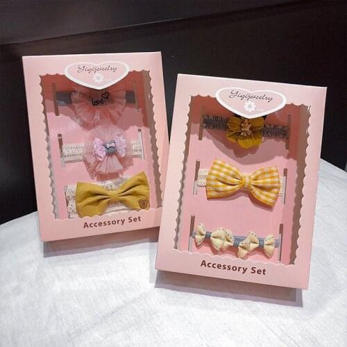 Baby hair band cute baby bow elastic headband lace girls hair band childrens accessories headband hair accessories