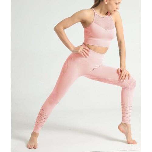 Energy seamless fitness suit ladies 2 piece yoga pants suit fitness sports running yoga wear fitness shorts suit sportswear