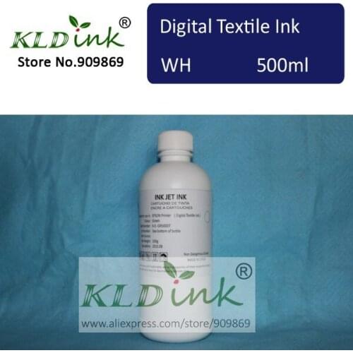 [ KLD Ink ] Compatible WHITE Pigmented water-based Digital Textile ink (1 piece X 500ml )