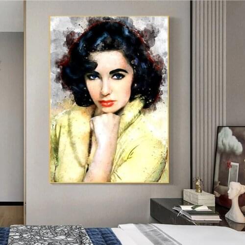Elizabeth Taylor Classic Print Poster Wall Decoration Art Painting on Canvas Nordic Picture for Living Room Home Decor Cuadros