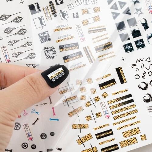 Kawaii Bunny Cat Nail Art Sticker Flower Collection Manicure DIY Nail Polish Bandage Nail Decoration