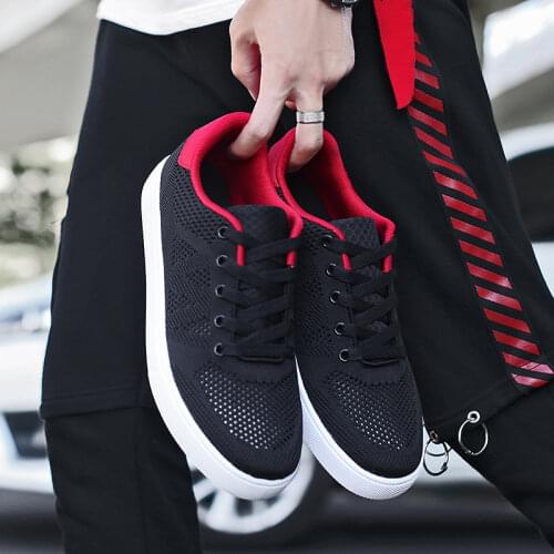 Mens Lightweight And Comfortable Brand Classic Skate Shoes Mesh Shoes Non-slip Sweat-absorbent Mens Sneakers Lace-up Shoes