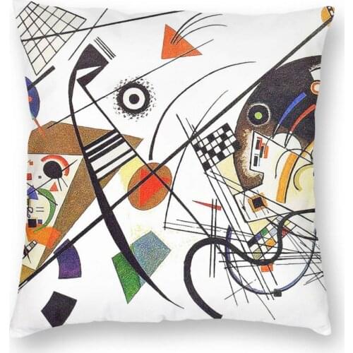 Transverse Lines Wassily Kandinsky Square Pillow Case Decorative Pillow Mondrian Funny Pillowcover Home Decor
