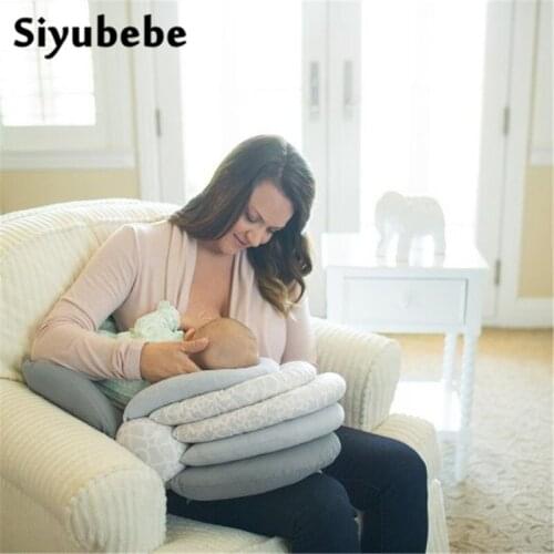 Newborn Baby Nursing Pillow Infant Multifunctional Breastfeeding Layered Washable Cover Cushion Baby Adjustable Feeding Pillow