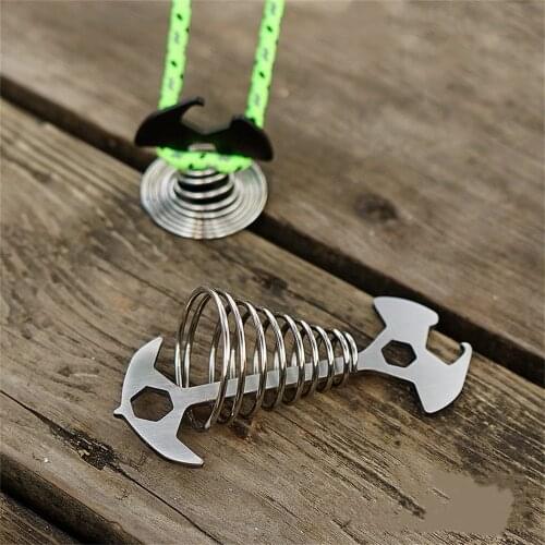 Nail Multifunctional Hook Steel Deck Ground Buckle Spring Camping Bone Outdoor