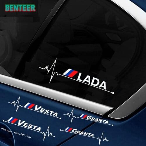 2pcs car windows sticker for Lada Vesta Xray Largus Granta