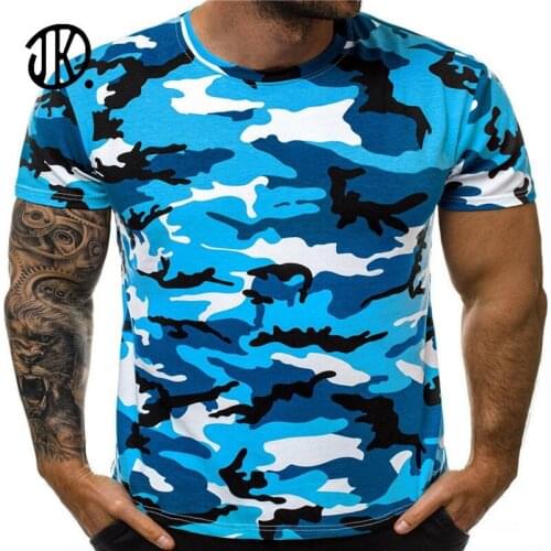 New Outdoor Pullover Male Quick-drying T Shirt Camouflage Short-sleeved Round neck Tee Sports Military T-shirt 3D Top Streetwear