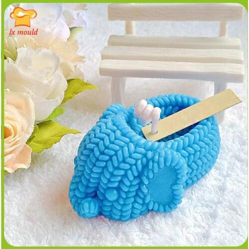 New Elephant Treasure Thread Shoes 3d Silicone Mold Handmade Chocolate, Soap, Candle Mould Tubao Thread Shoes