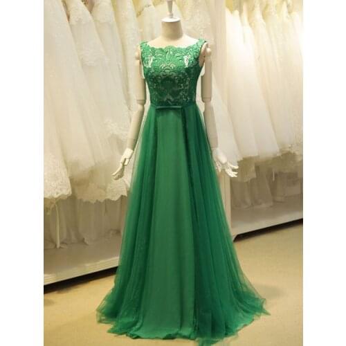 Sexy Green Prom Dresses Long 2019 New Elegant Sweetheat Luxury Lace Appliques Tulle Floor-Length Evening Party Dress With Jacket