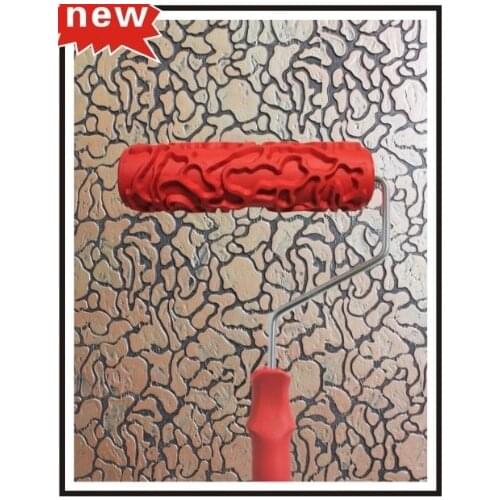 7" Coconut Pattern Rubber Roller Embossed Texture Pattern Paint Roller Home Decoration Paint Brush Background Wall Tool 7 Inch