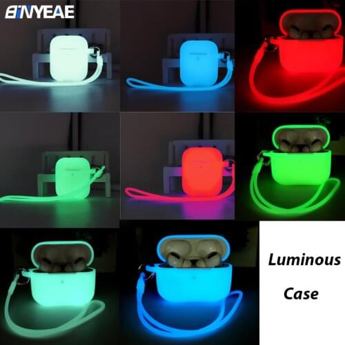 Silicone Case For Apple AirPods Pro Glowing In Dark Luminous Shockproof Protective Sleeve for Air Pods 2 Earphone Box Accessory
