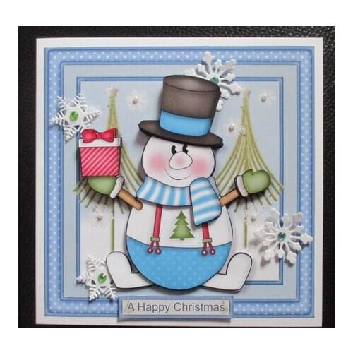 Snowman christmas cutting stencils and embossing die new 2020 wedding anniversary card making cutting dies for birthday card