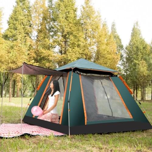 Automatic Camping Tent 4 Person Waterproof Outdoor Large Yurt Family Travel Beach Tourist Tents Fish Big Naturehike