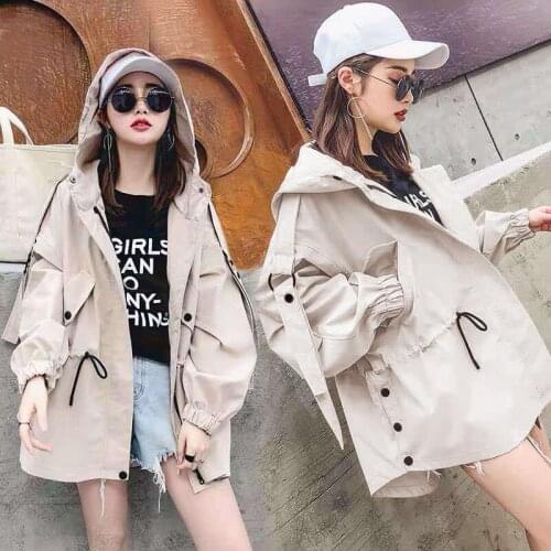 Tooling Windbreaker Womens Jacket New Korean-Style Short-Height Waist Hugging Loose Fashion